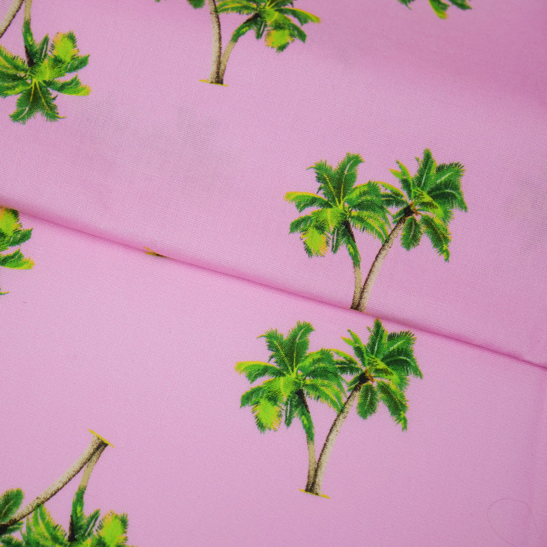 CHIT CHAT COLLECTION - STRETCH COTTON PRINTS - PALM TREES