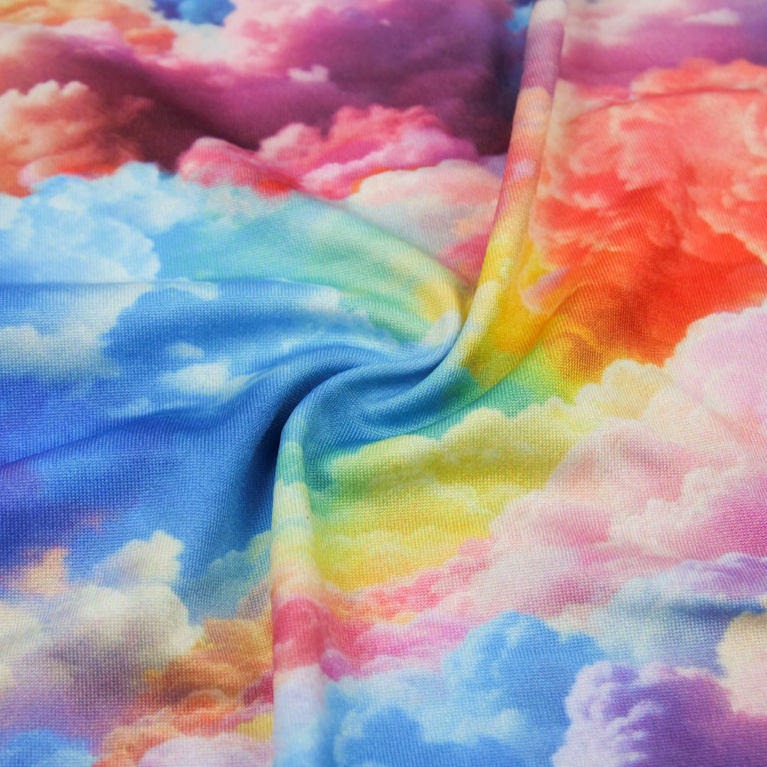 OLIVIA - KNIT PRINTS - MULTI COLORED CLOUDS