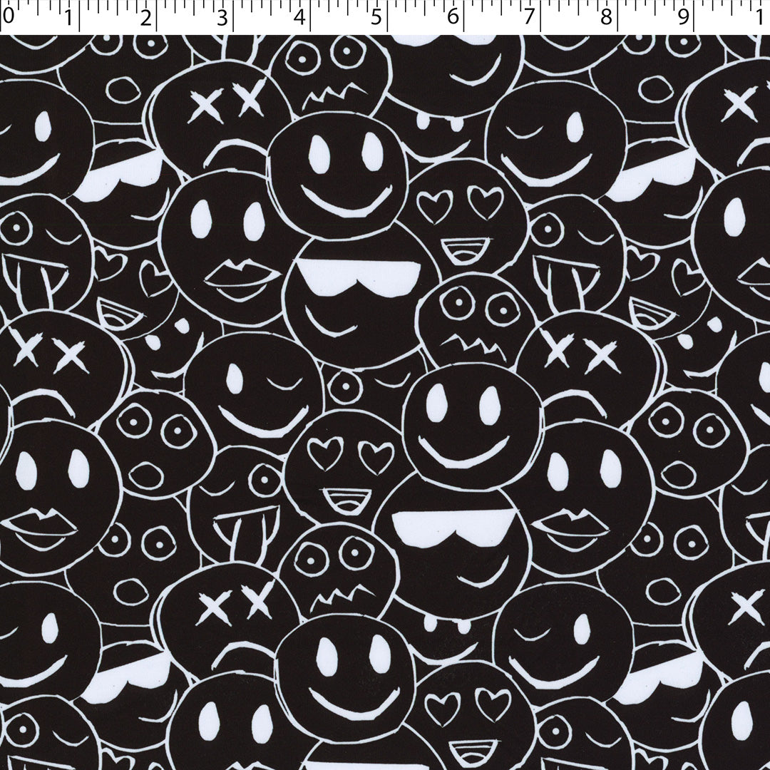 OLIVIA - KNIT PRINTS - SMILEY FACES
