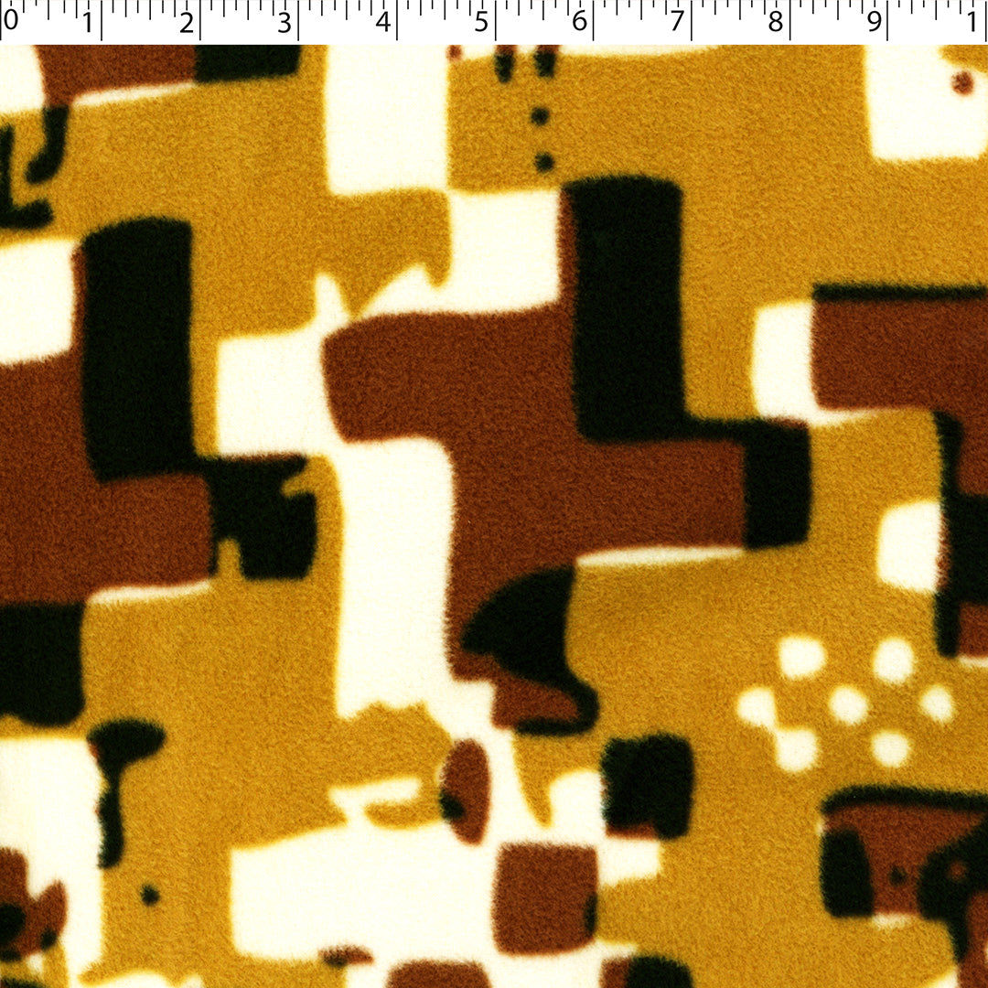 MOUNTAIN FLEECE PRINTS - ABSTRACT HOUNDSTOOTH