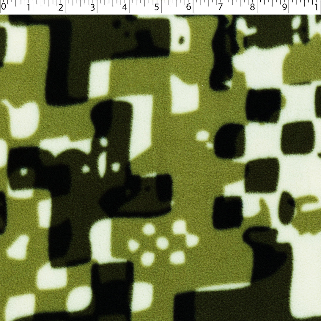 MOUNTAIN FLEECE PRINTS - ABSTRACT HOUNDSTOOTH