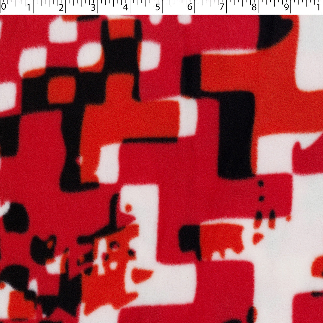MOUNTAIN FLEECE PRINTS - ABSTRACT HOUNDSTOOTH