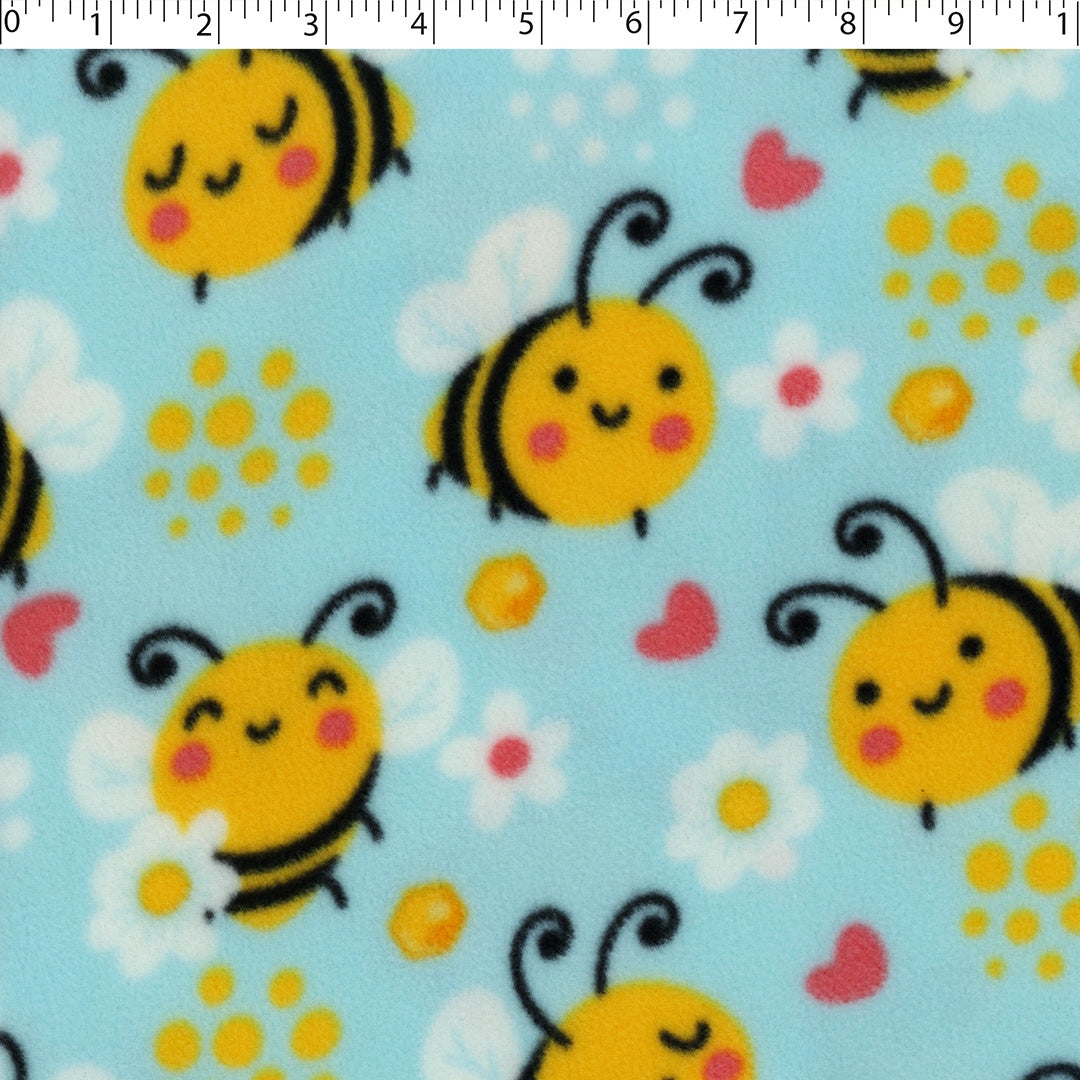 MOUNTAIN FLEECE PRINTS BABY - HAPPY BEES