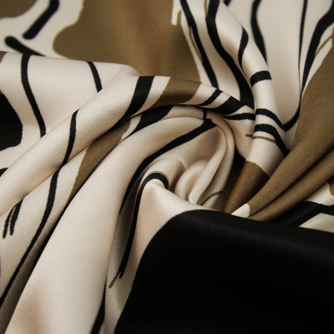 CLARISSA - SATIN PRINTS - ABSTRACT TULIP