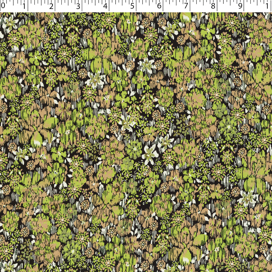 VERDE - RAYON TWILL PRINTS - SMALL FLORAL