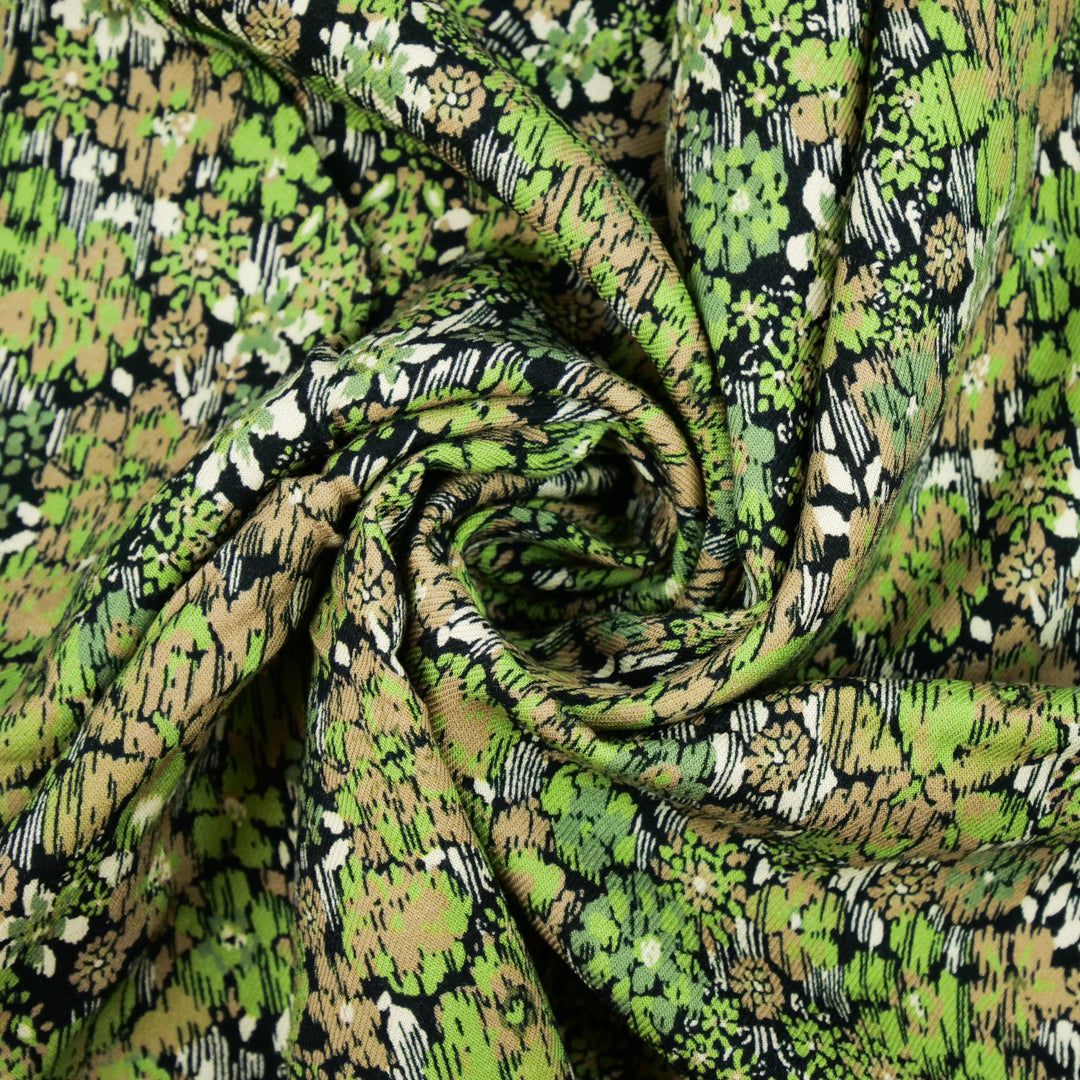 VERDE - RAYON TWILL PRINTS - SMALL FLORAL