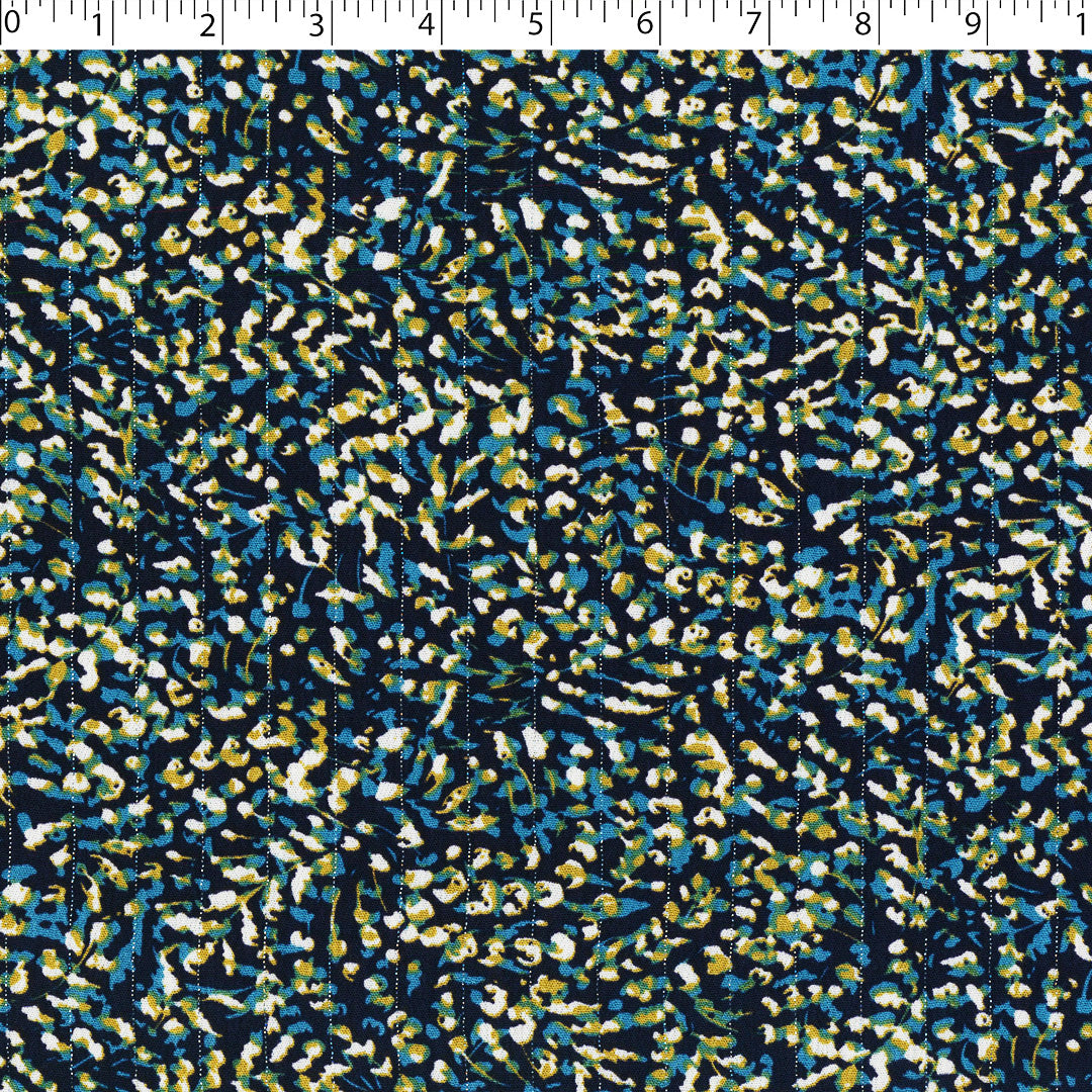 PANDORA - METALLIC CRINKLE STRIPE - ABSTRACT LEAVES