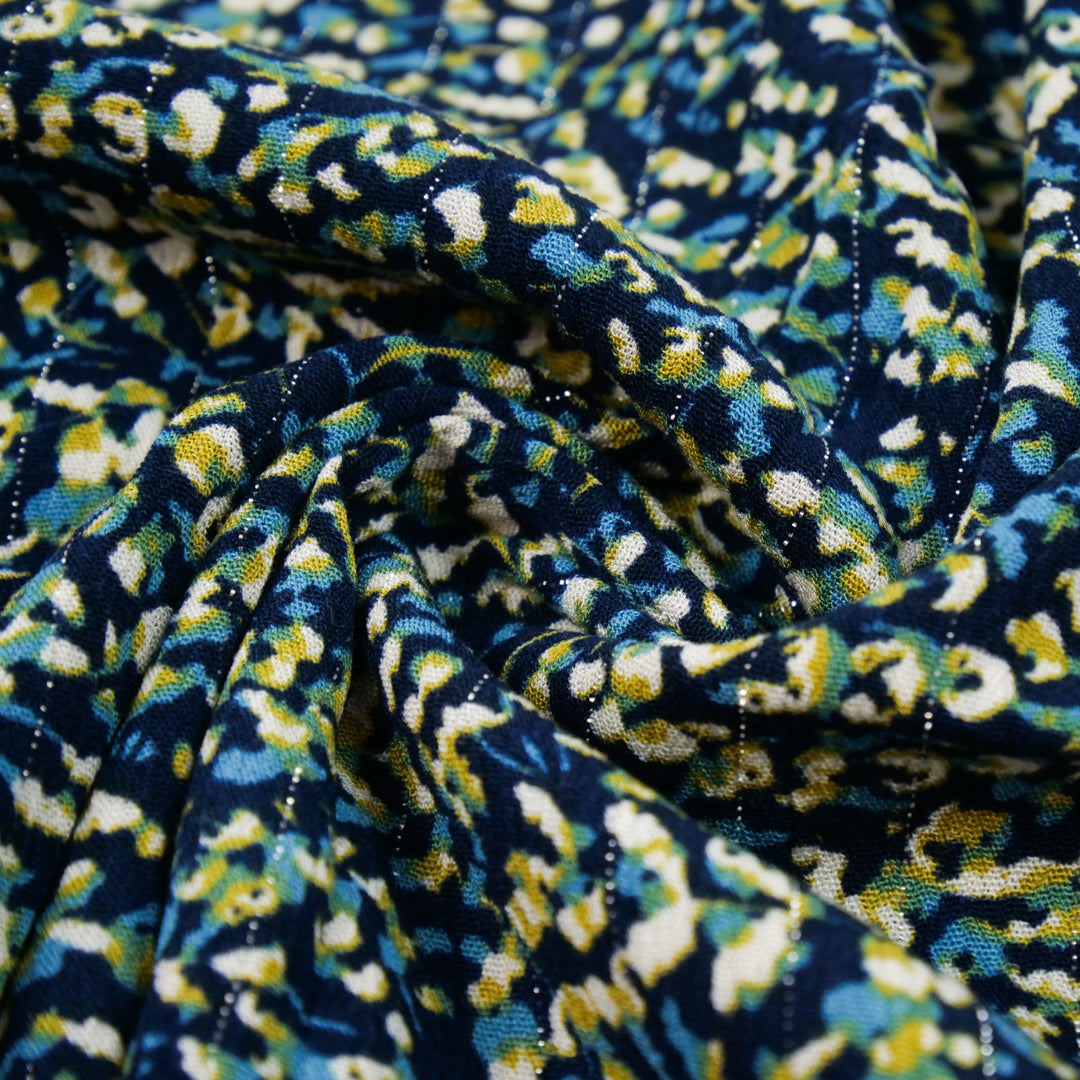 PANDORA - METALLIC CRINKLE STRIPE - ABSTRACT LEAVES