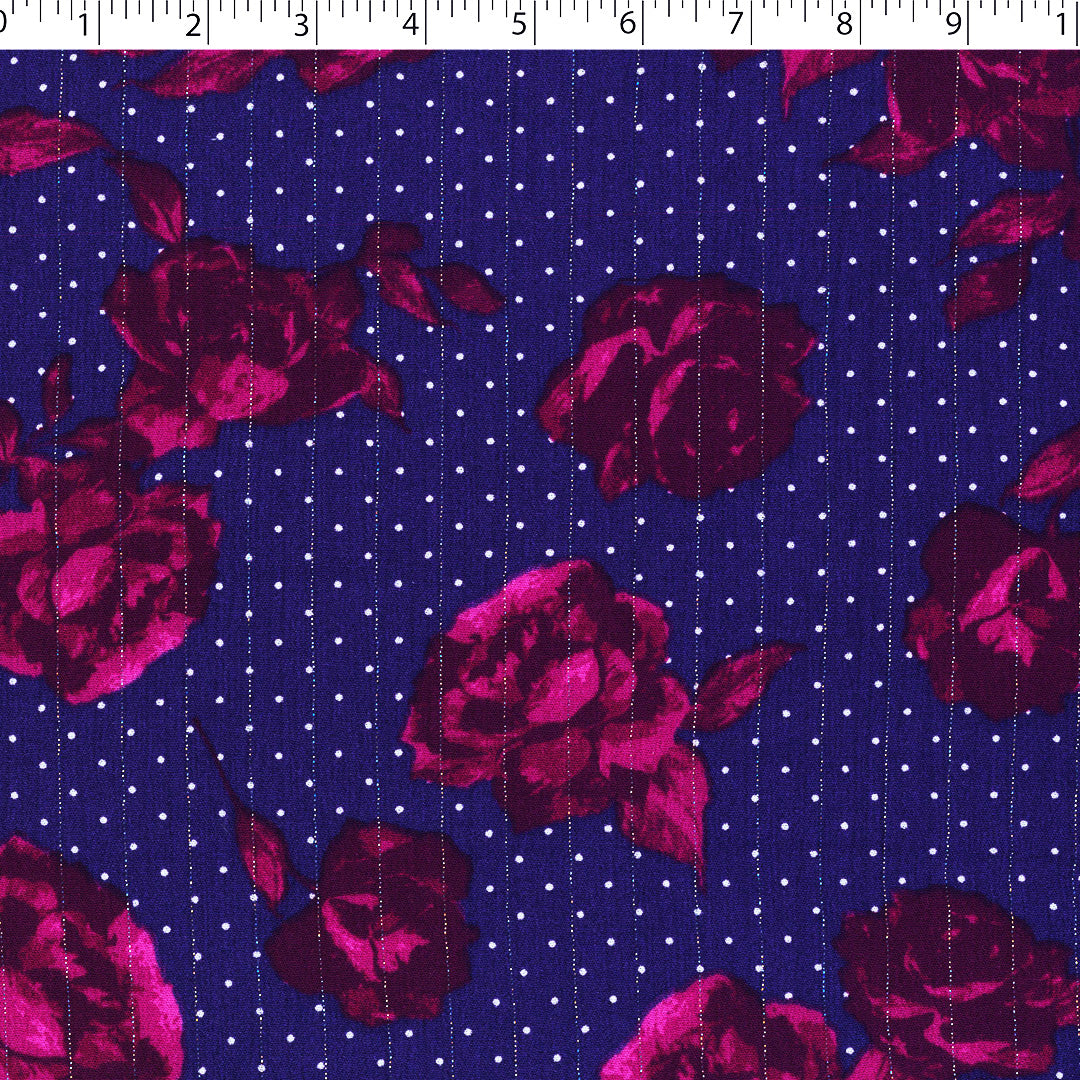 PANDORA - METALLIC CRINKLE STRIPE - ROSES