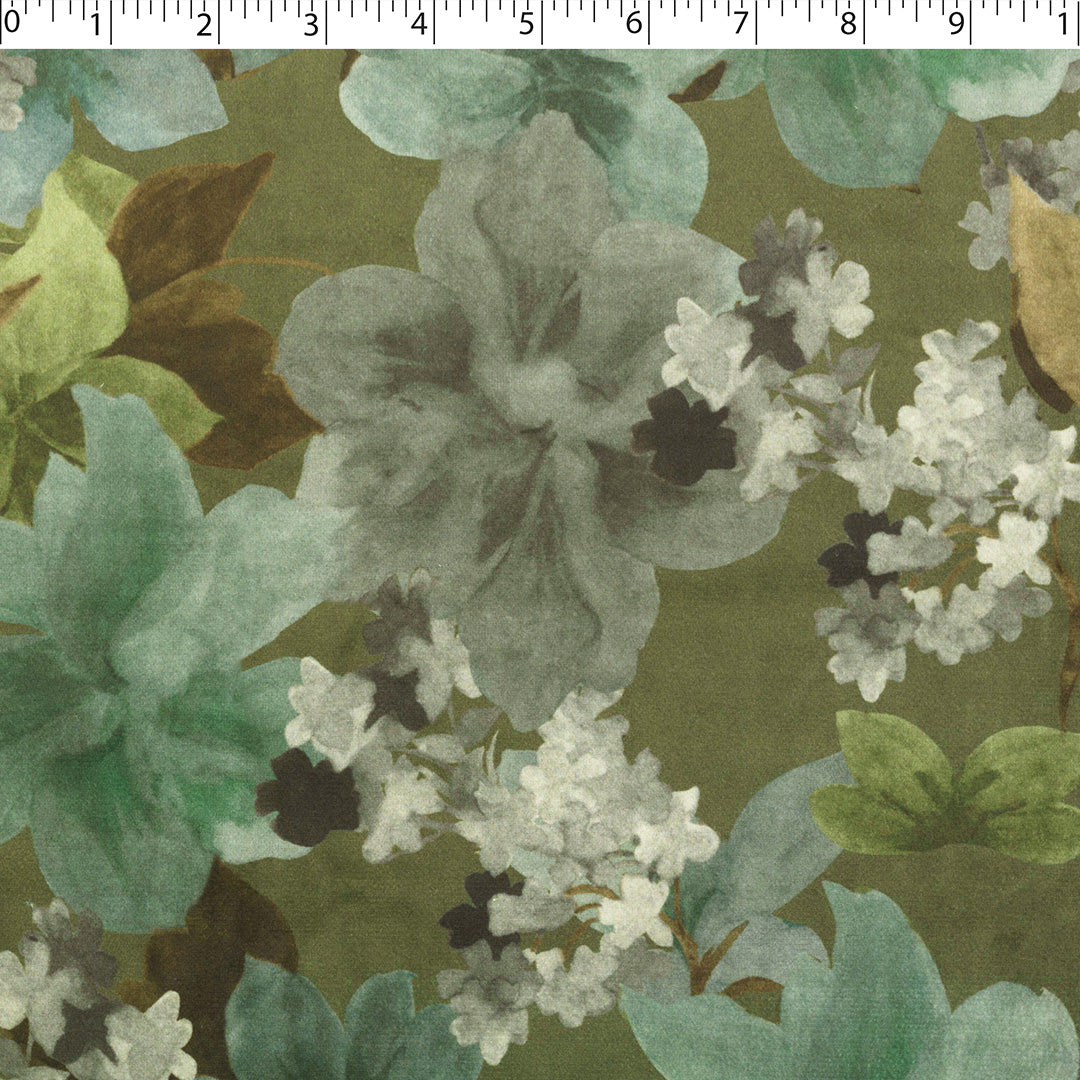 LOUELLA - PRINTED VELVET - LILIES