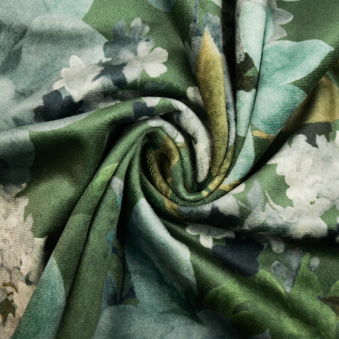 LOUELLA - PRINTED VELVET - LILIES