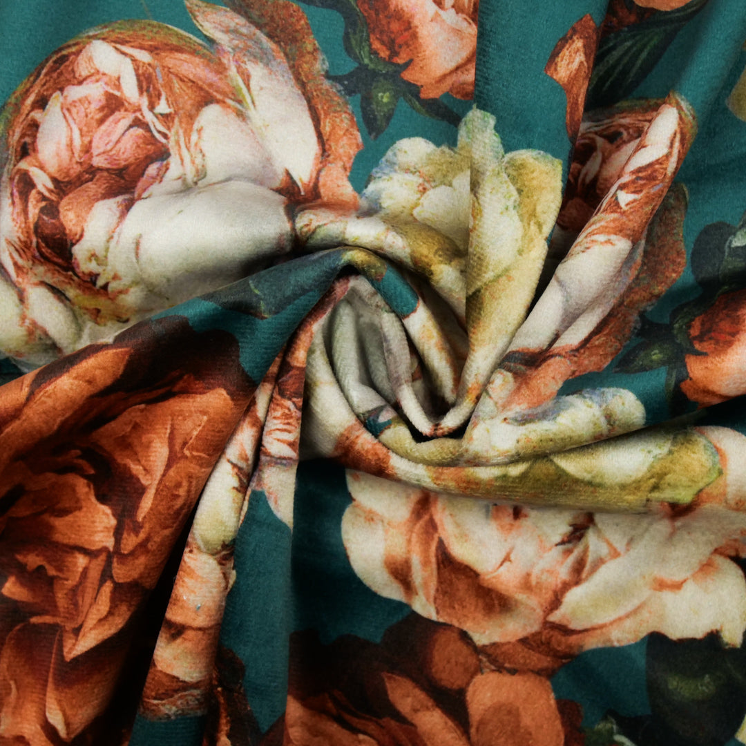 LOUELLA - PRINTED VELVET - ROSES