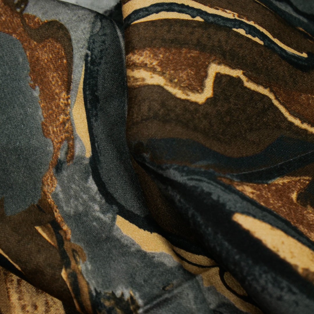 AROMA - RAYON SATIN PRINTS - MARBLE SWIRL