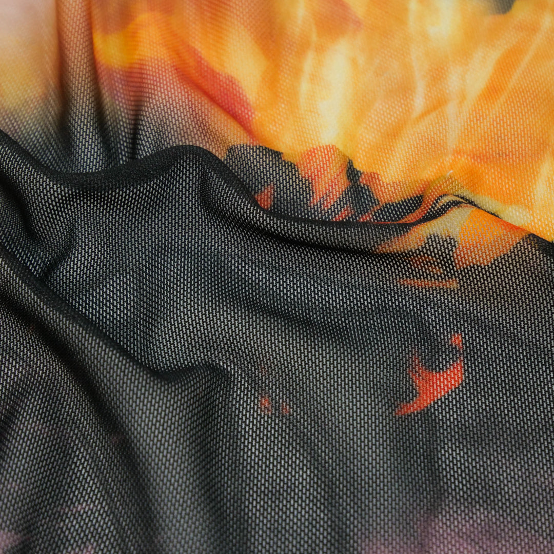 AUTUMN EMBERS - MESH PRINTS - LARGE FLORAL