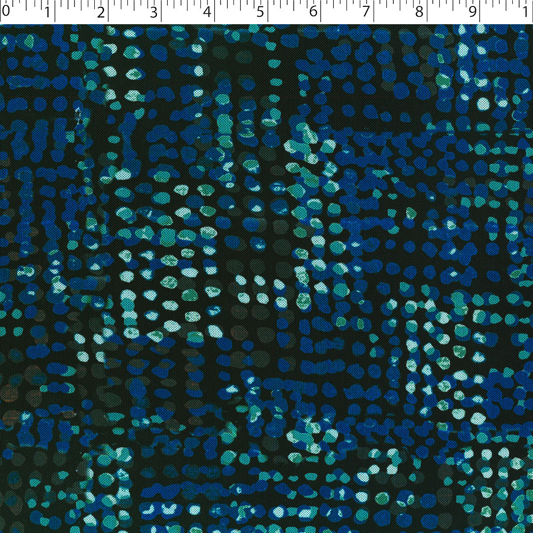 BLUE HORIZON - MESH PRINTS - IRREGULAR DOTS