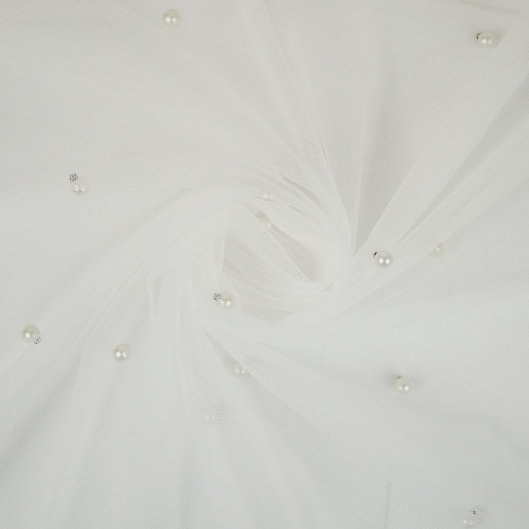 TULLE WITH PEARLS