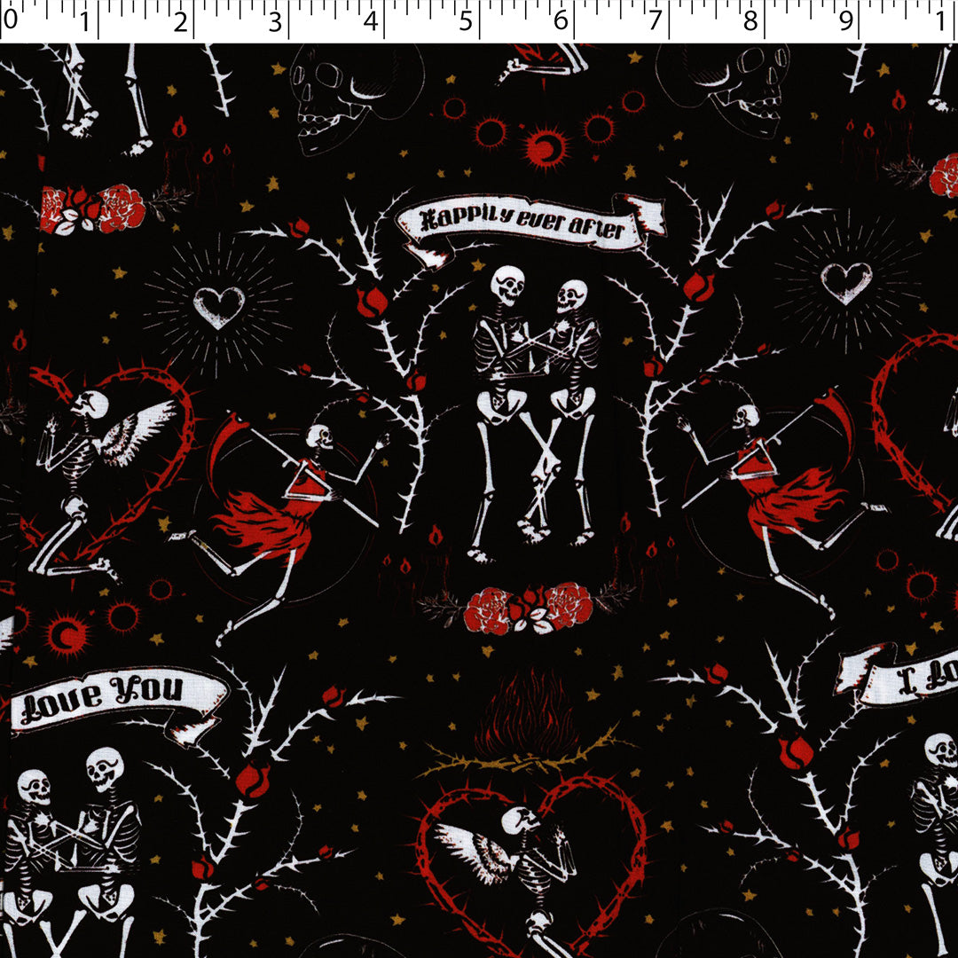 ARIELLE - RAYON PRINTS - SKELETONS/HEARTS