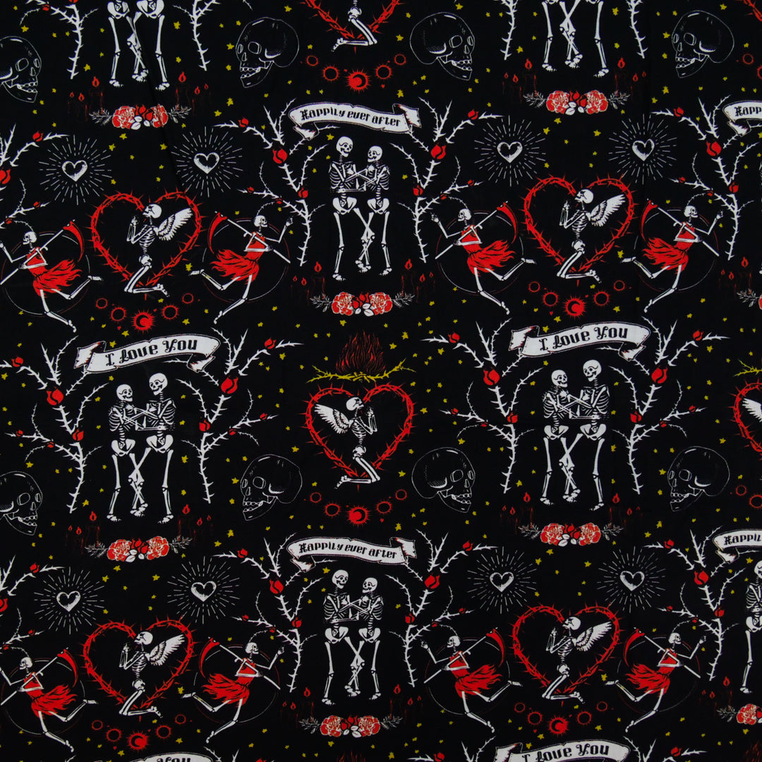 ARIELLE - RAYON PRINTS - SKELETONS/HEARTS