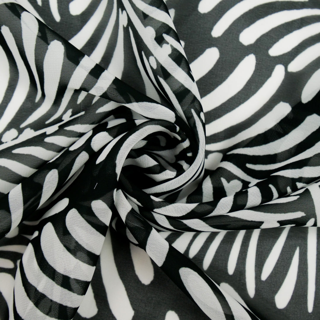 MUSE COLLECTION - CHIFFON PRINTS - ABSTRACT LEAVES