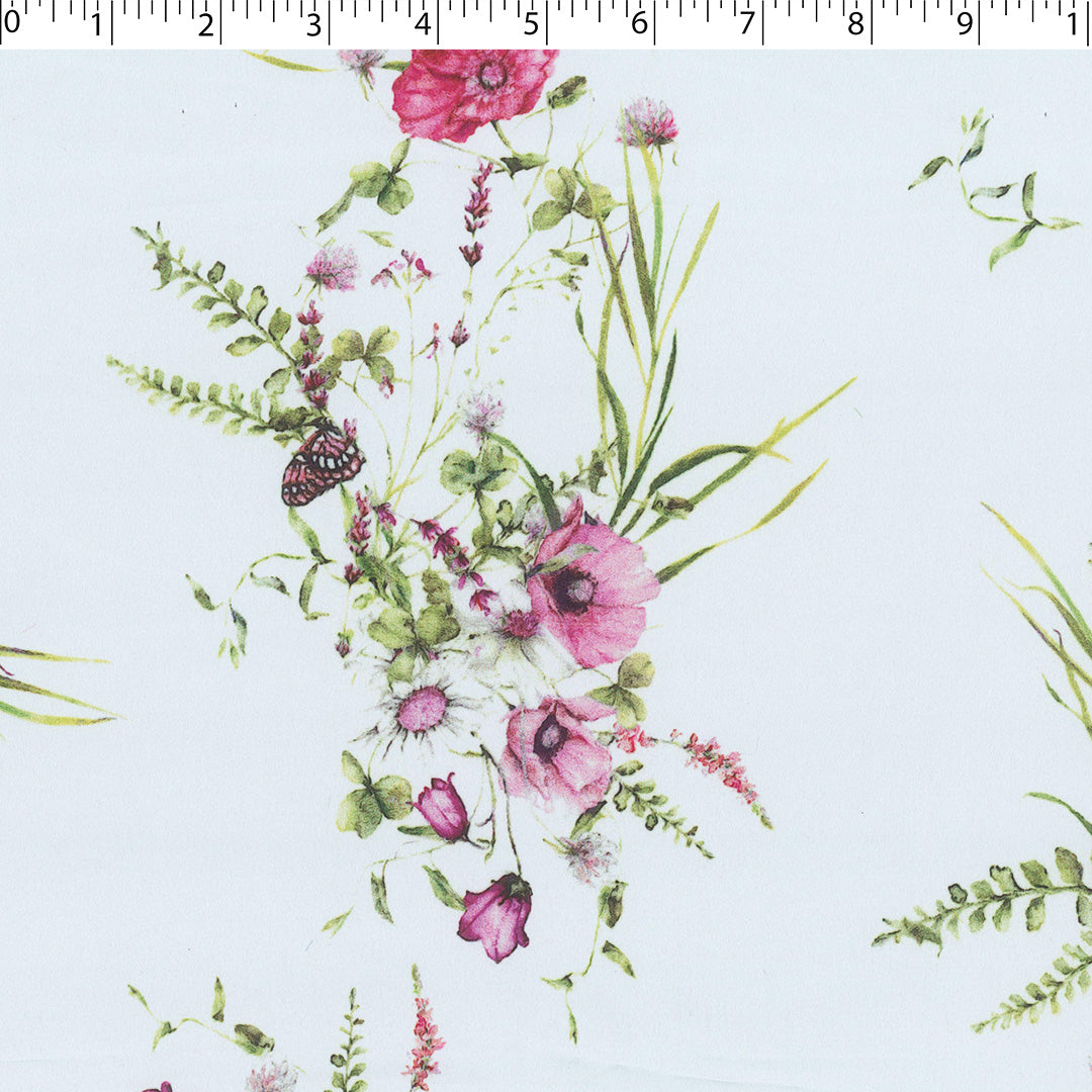 CONVENT GARDEN - SATIN PRINTS - SPACED FLORAL