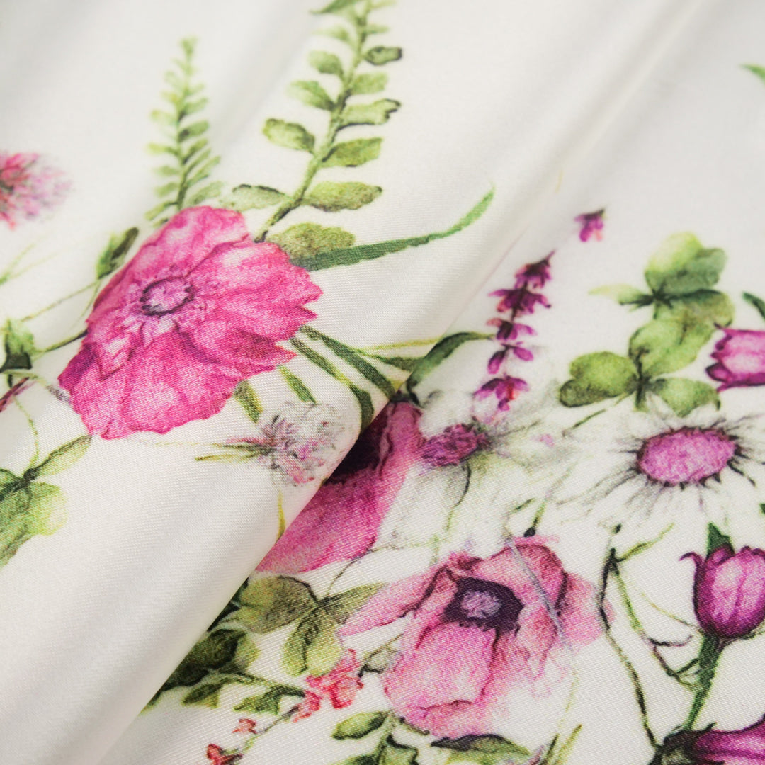 CONVENT GARDEN - SATIN PRINTS - SPACED FLORAL