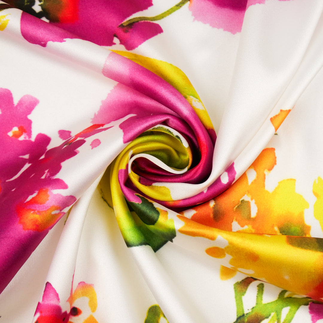 LAST DANCE COLLECTION - SATIN PRINTS - WATERCOLOUR FLORAL