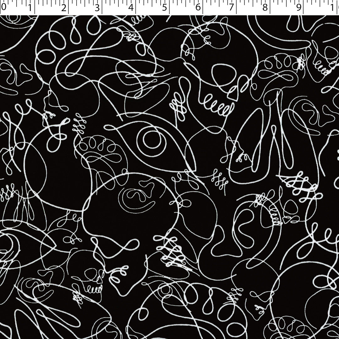 ARIELLE - KNIT PRINTS - ABSTRACT SKULLS/EYES