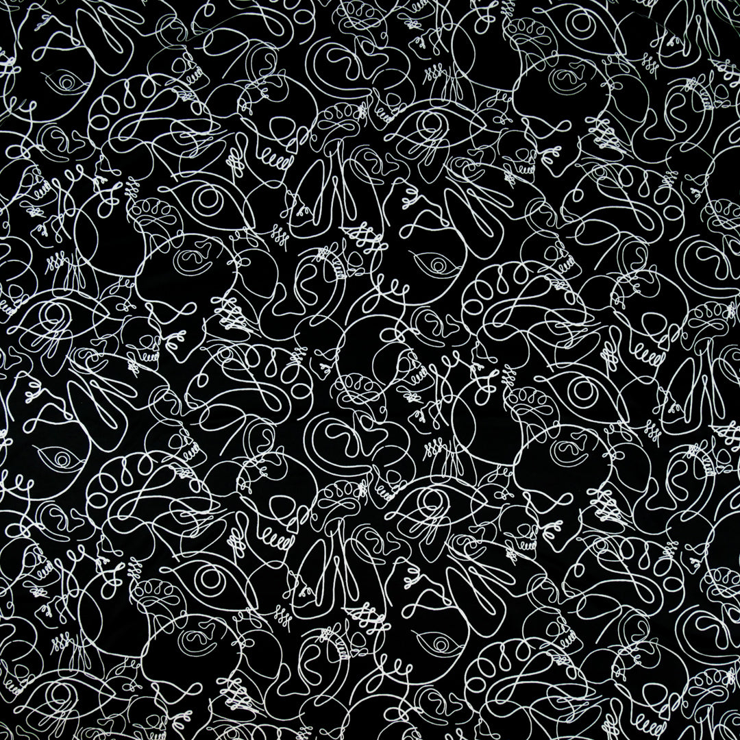 ARIELLE - KNIT PRINTS - ABSTRACT SKULLS/EYES