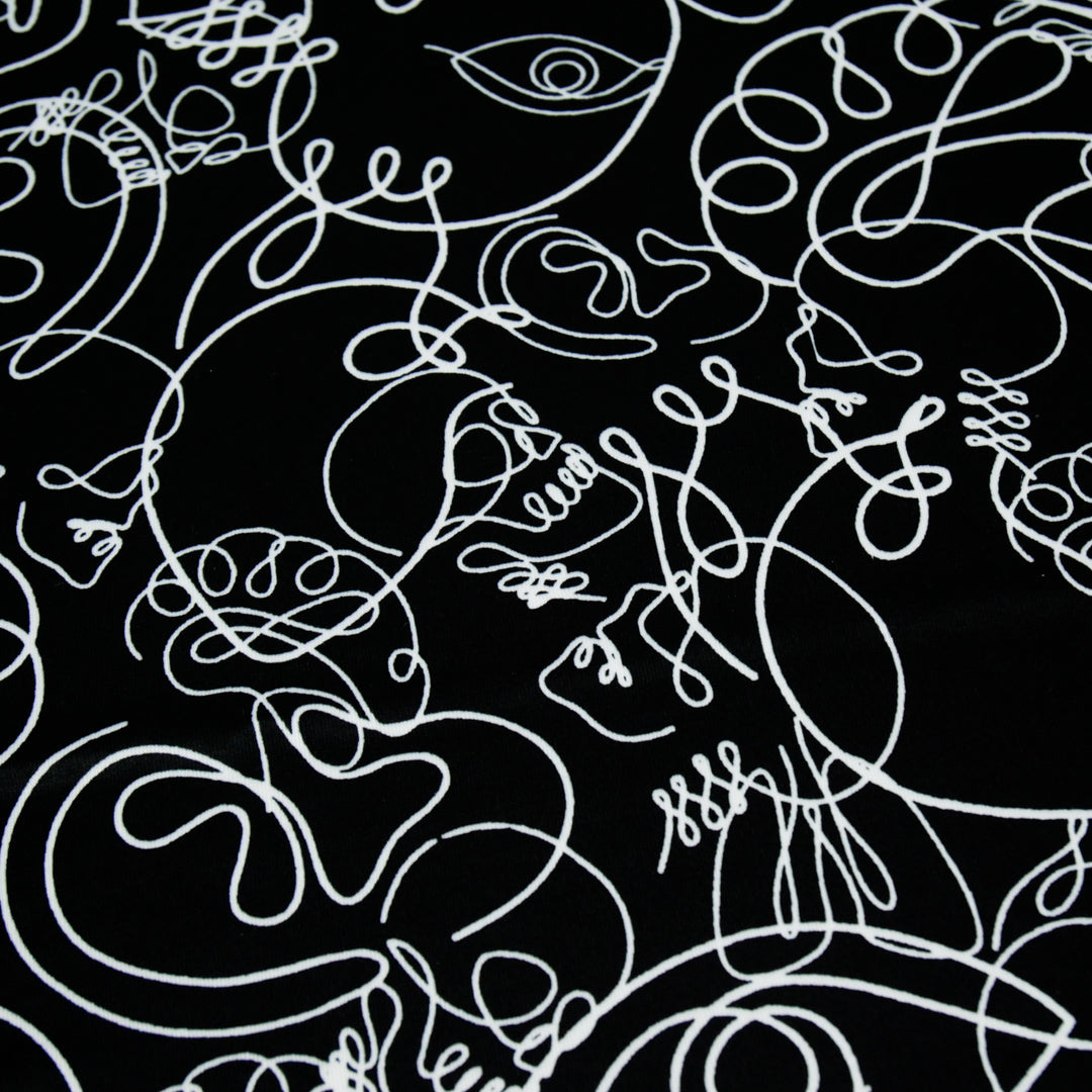 ARIELLE - KNIT PRINTS - ABSTRACT SKULLS/EYES