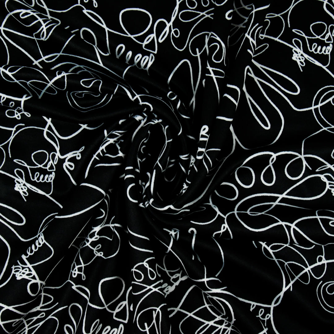 ARIELLE - KNIT PRINTS - ABSTRACT SKULLS/EYES