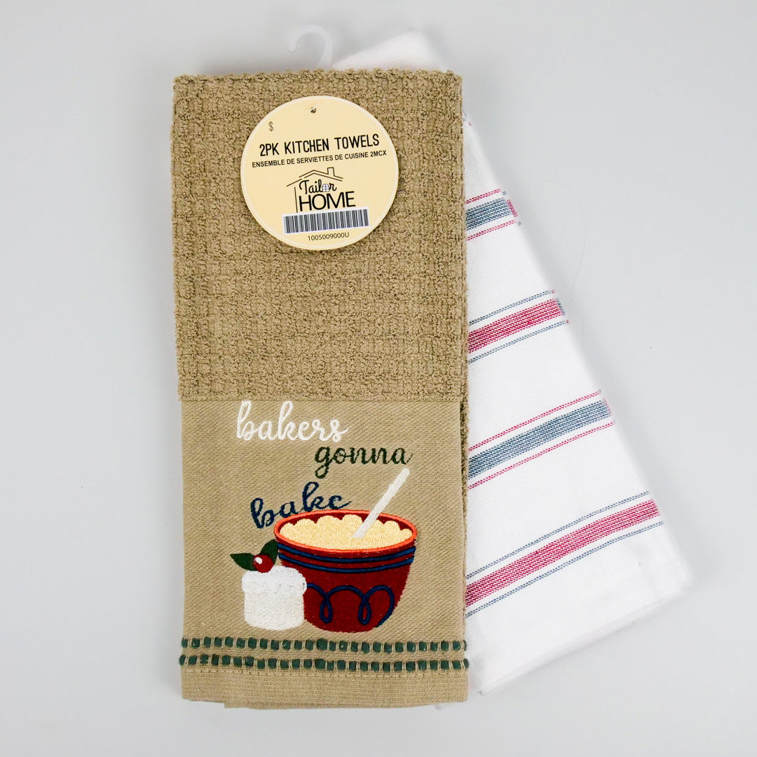 2PK KITCHEN TOWELS - BAKERS GONNA BAKE