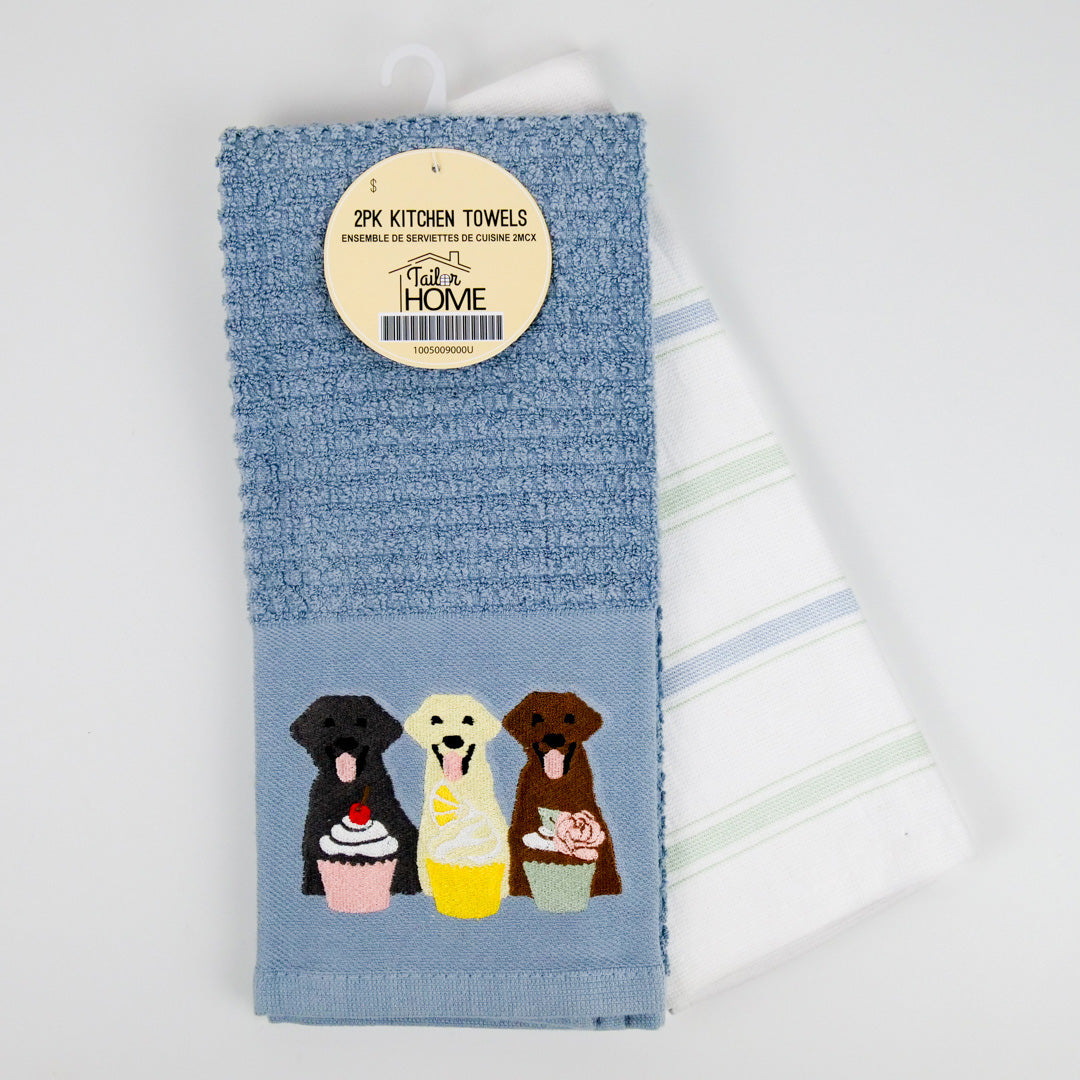 2PK KITCHEN TOWELS - CUPCAKES