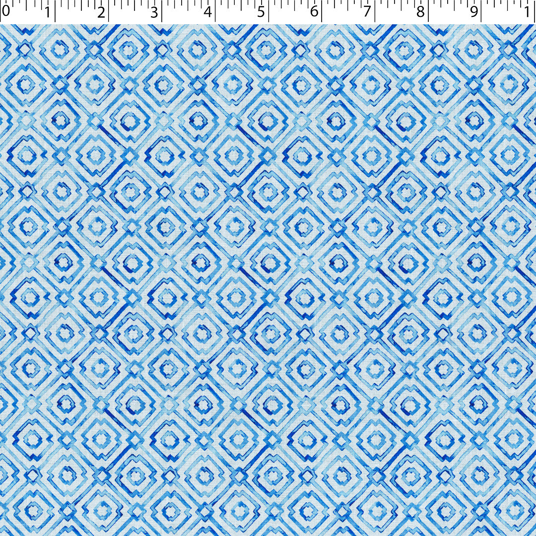 EVERYDAY BLUES-COTTON VOILE PRINTS-GEOMETRIC