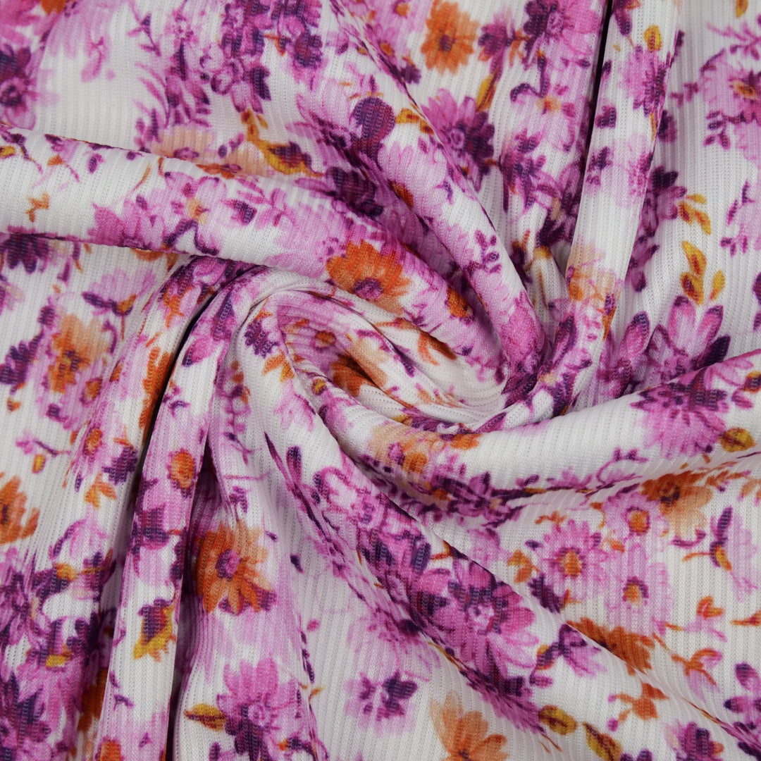 SUMMER SIESTA - RIB KNIT PRINTS - SMALL FLORAL