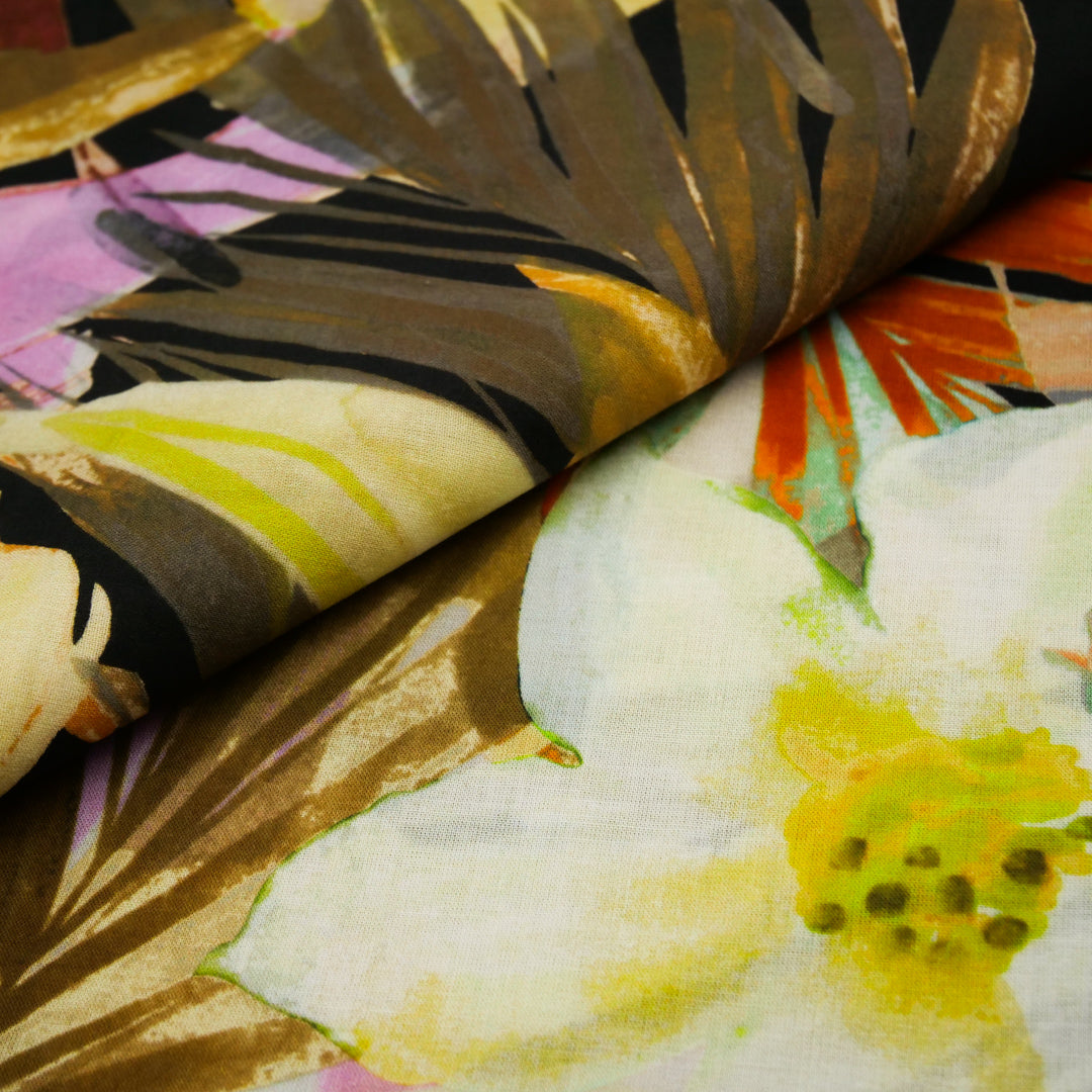 MARBELLA-COTTON VOILE PRINTS-LARGE TROPICAL