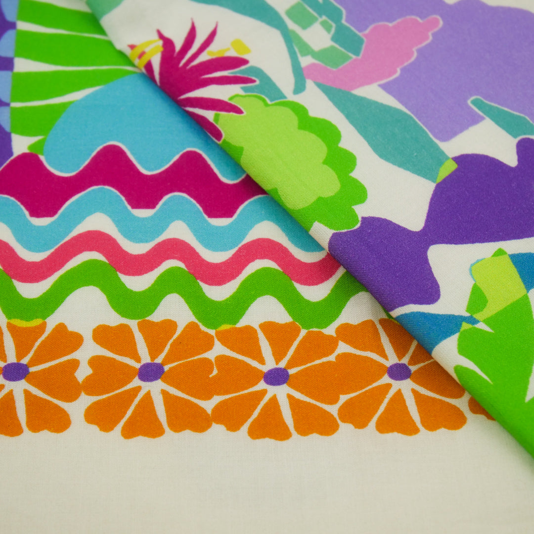 MARBELLA-COTTON VOILE PRINTS-TROPICAL BORDER