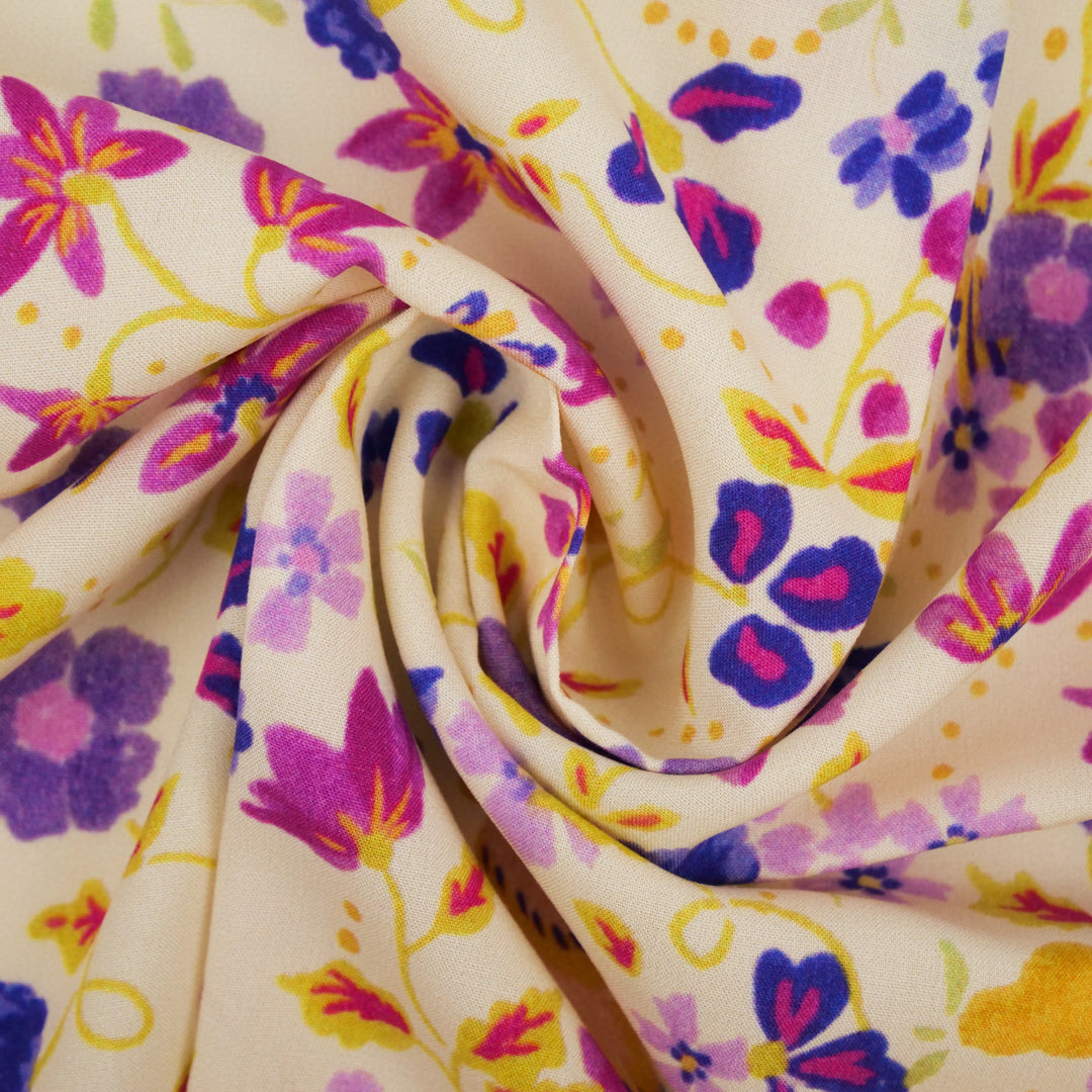 MILA COLLECTION-RAYON POPLIN PRINTS-FRUIT/SMALL FLOWERS