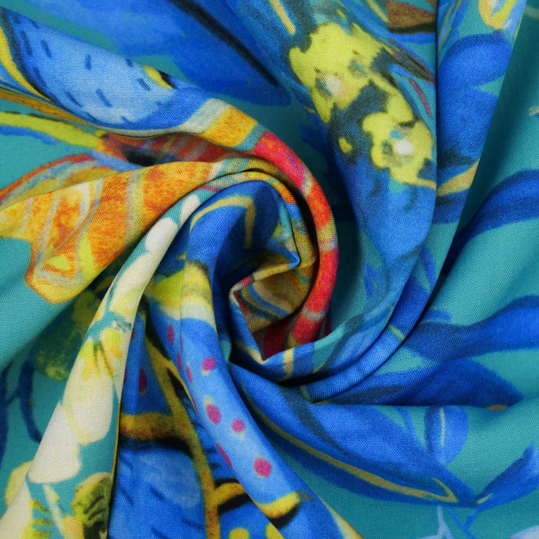 MILA COLLECTION-RAYON POPLIN PRINTS-TROPICAL