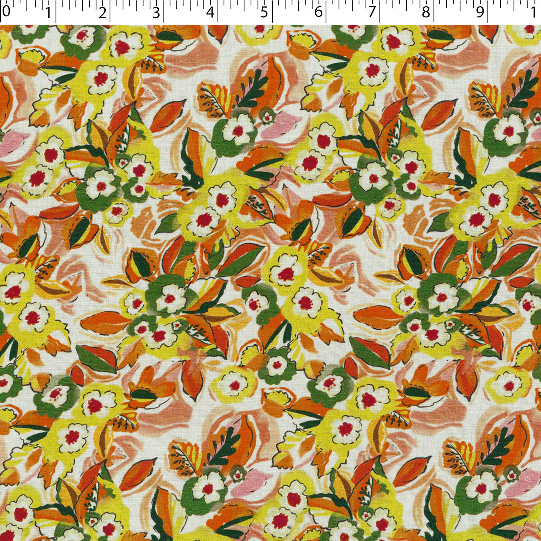MARLOWE-RAYON VOILE PRINTS-FLORAL BOUQUET