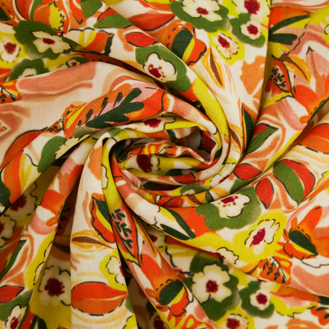 MARLOWE-RAYON VOILE PRINTS-FLORAL BOUQUET