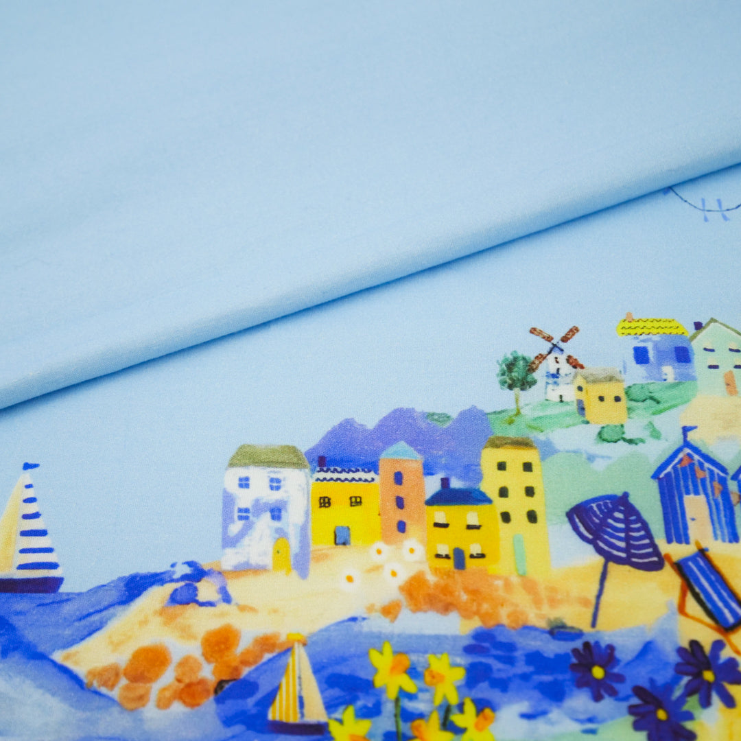 AVERY-COTTON POPLIN PRINTS-SCENIC BORDER