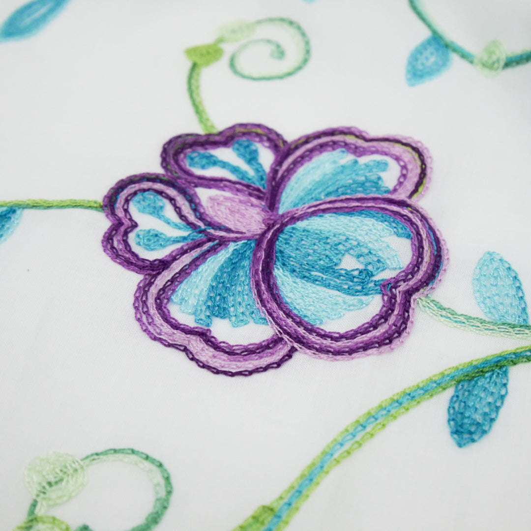IBIZA COLLECTION - EMBROIDERED COTTON VOILE