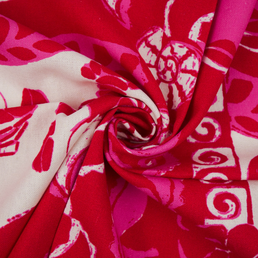 SUMMER ESSENTIALS - RAYON LINEN PRINTS - SEAHORSE / LOBSTERS