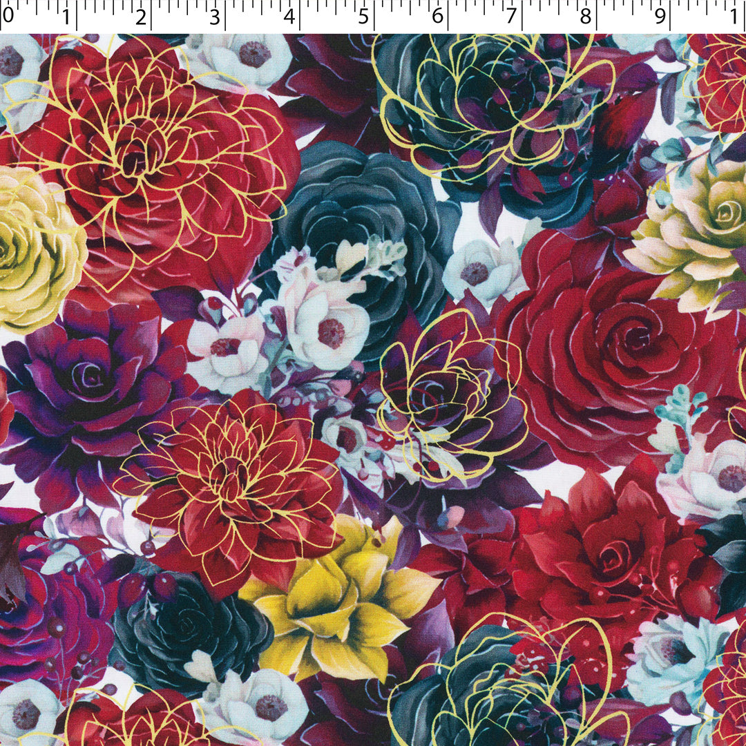 CHARLIE-RAYON POPLIN PRINTS-BOTANICAL FLORAL