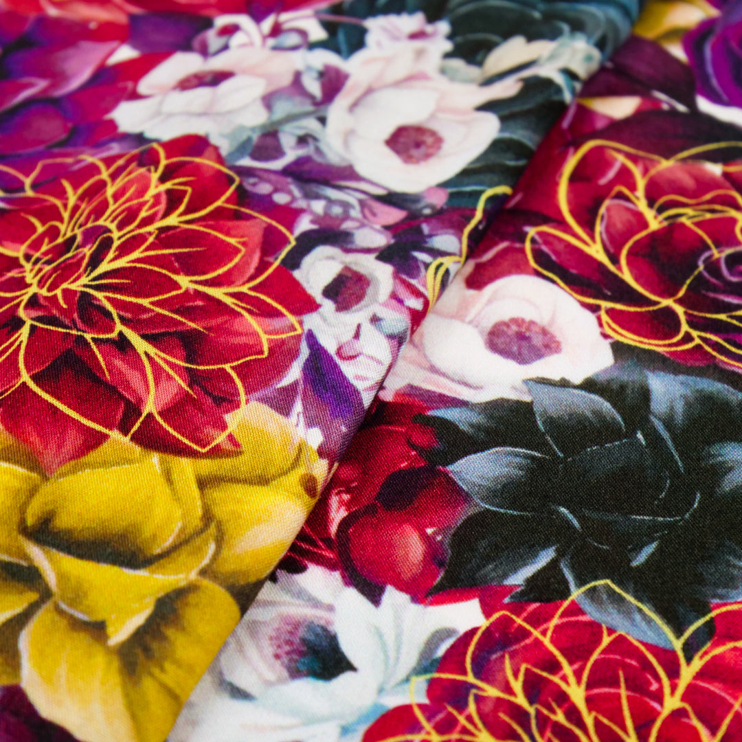 CHARLIE-RAYON POPLIN PRINTS-BOTANICAL FLORAL