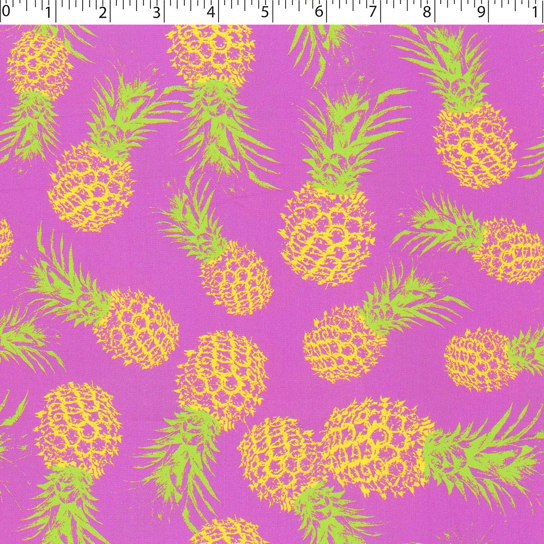 CHARLIE-RAYON POPLIN PRINTS-PINEAPPLE