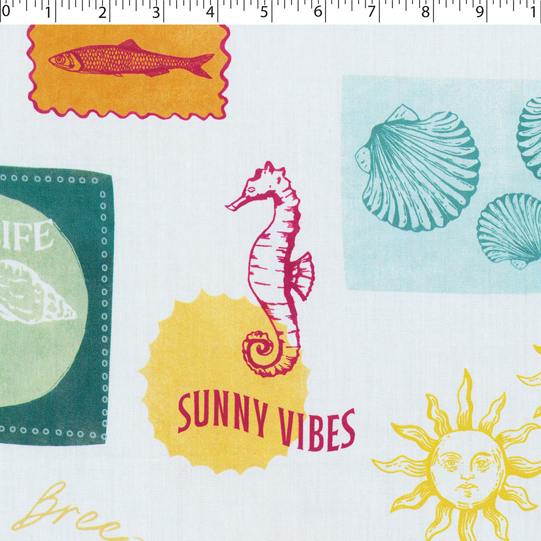 CHARLIE-RAYON POPLIN PRINTS-SARDINES / MERMAIDS