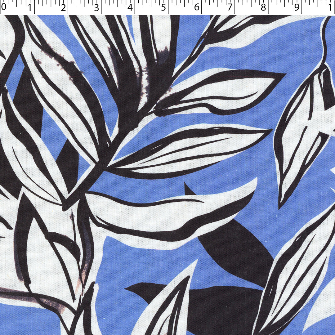 BARBADOS - RAYON/LINEN PRINTS - TROPICAL LEAVES