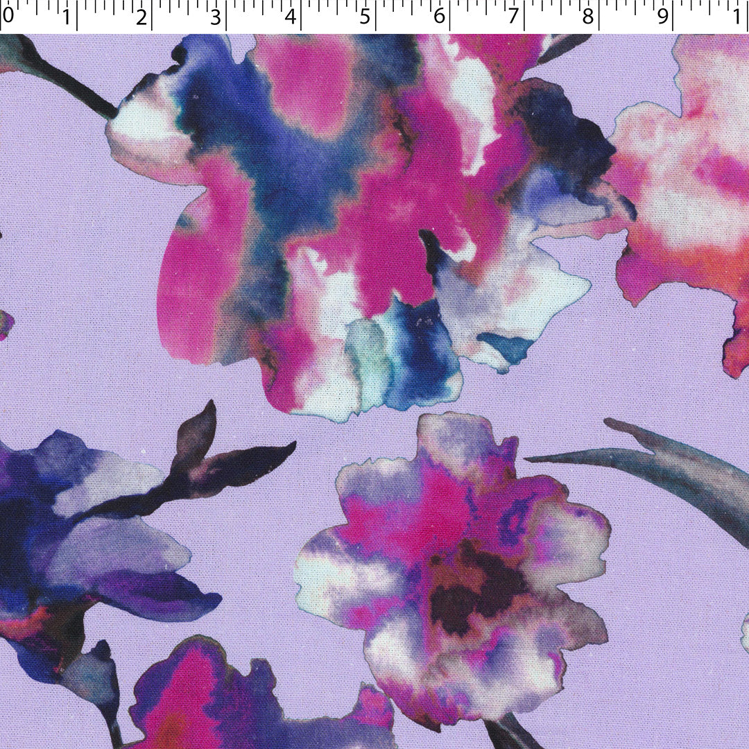 BARBADOS - RAYON/LINEN PRINTS - WATERCOLOR FLORAL