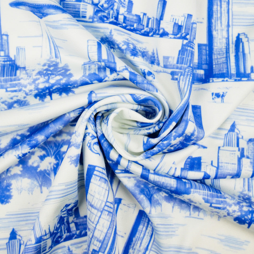 CHARLIE - KNIT PRINTS - CITYSCAPE / DINOSAURS
